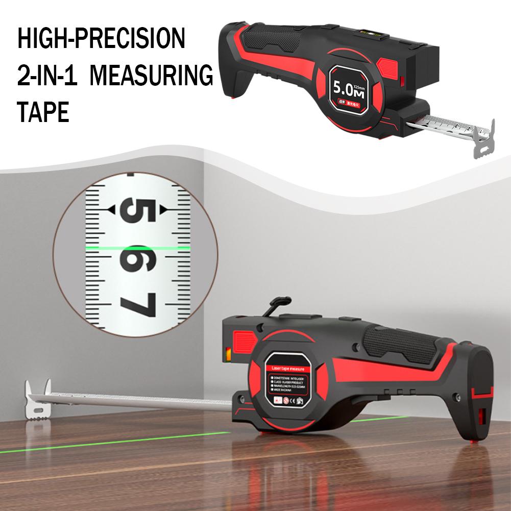 Home Automation Industry - 2-in-1 laser afstandmeter stalen lintmeter hoge