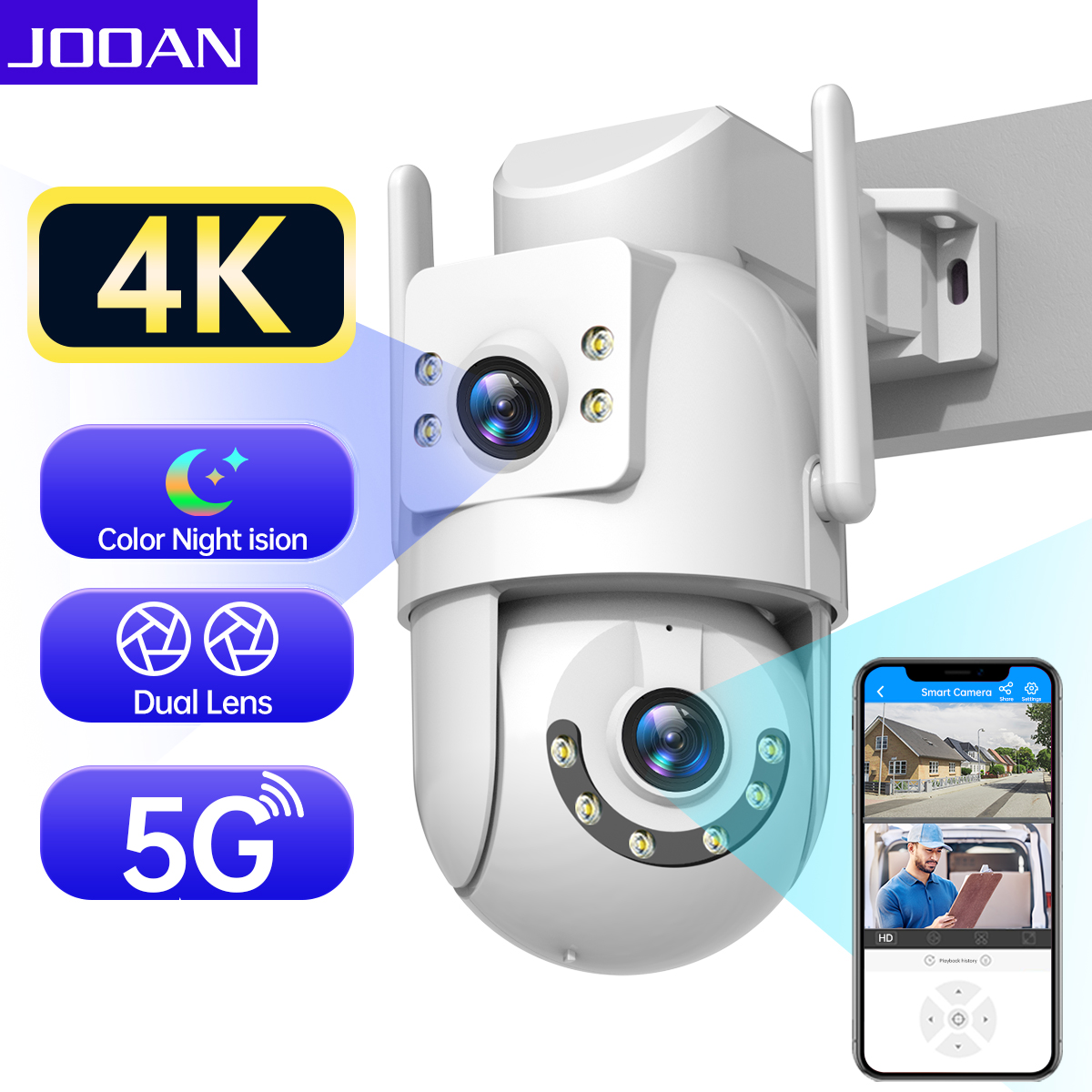 Eufy Camera E220 - Jooan 4K 8MP HD Wifi PTZ-camera