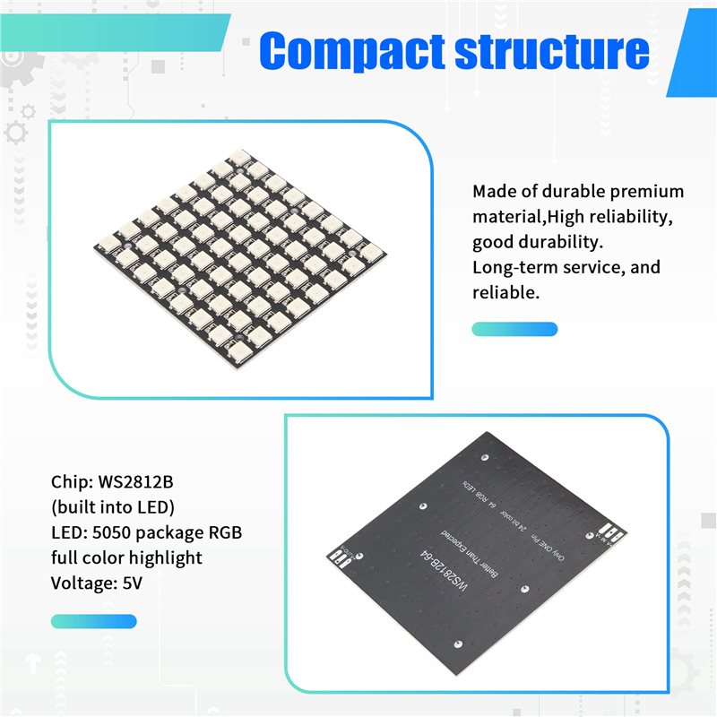 2025 Trend WS2812 LED 5050 RGB - Rgb Led Matrix 8X8 recensie en prijs