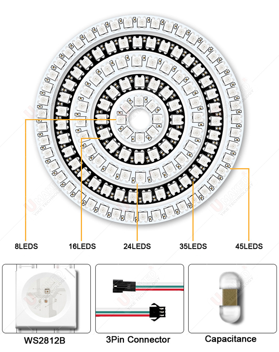 2 stuks WS2812B Individueel ad - Rgb Led Matrix 8X8 recensie en prijs