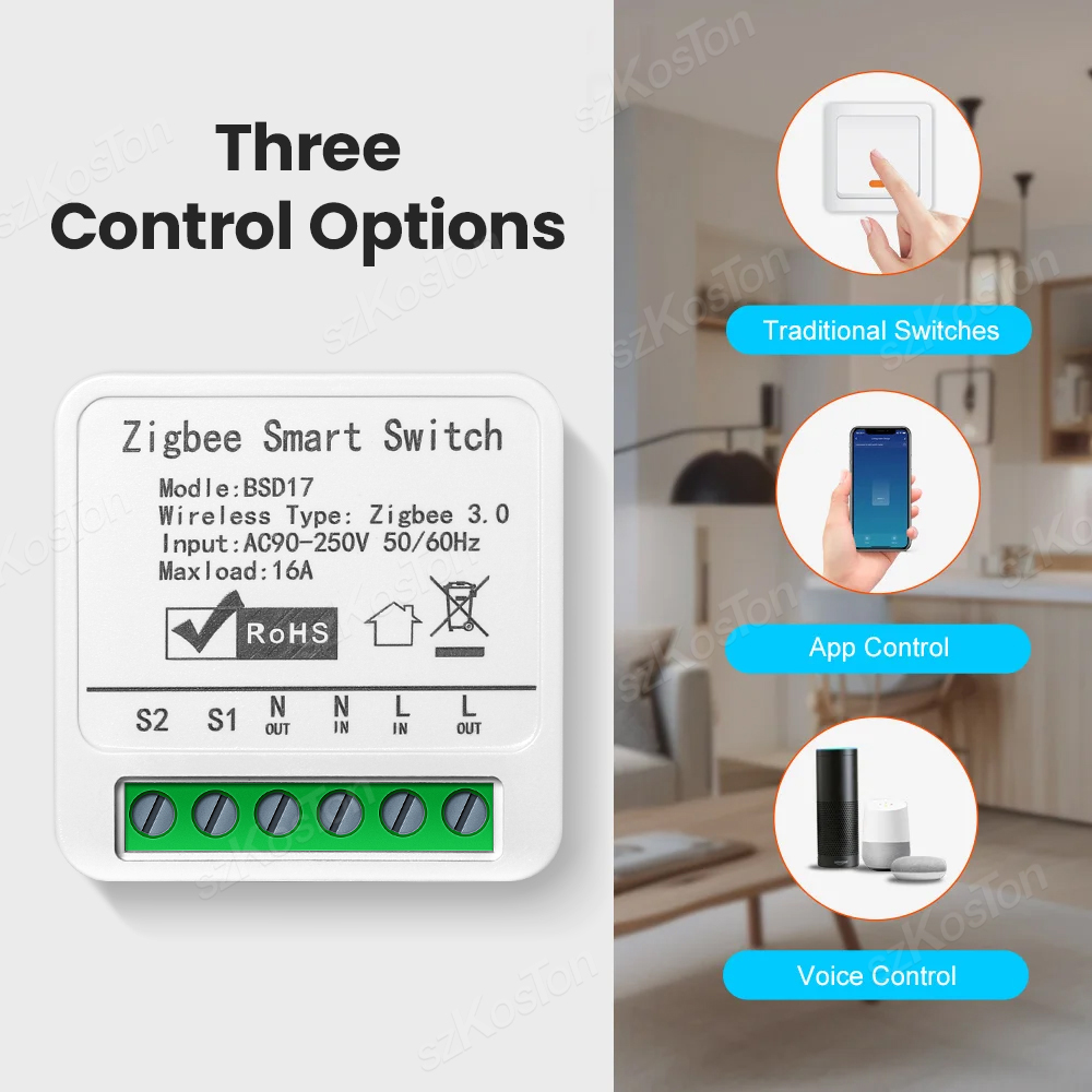 16A Tuya ZigBee Smart Switch M - Diy Home Automation Hub recensie en prijs